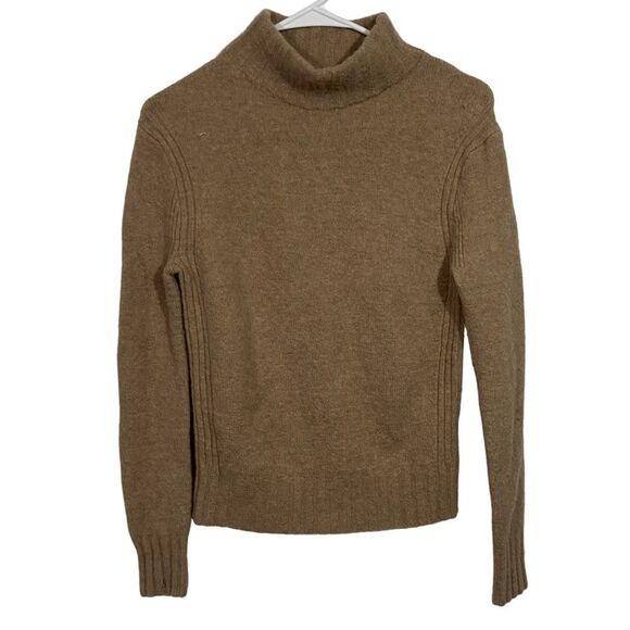 J. Crew Brown Luxury Blend Turtle Neck Fitted Sweater - Picture 1 of 3